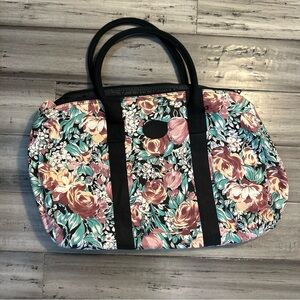 Vintage Avon Floral Carry On suit case Travel Bag tote